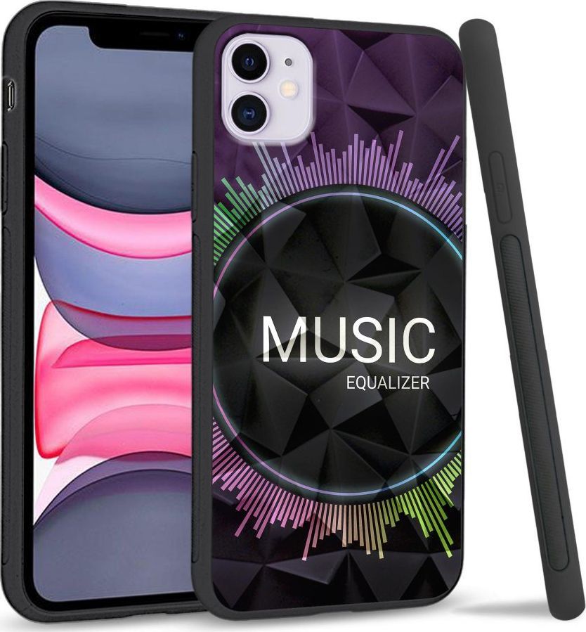 Super Fashion Etui na telefon Apple Iphone 11 Crystal Case Music equalizer 1
