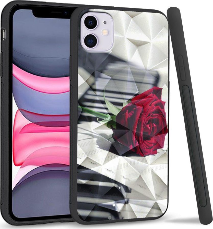 Super Fashion Etui na telefon Apple Iphone 11 Crystal Case Rose Piano 1