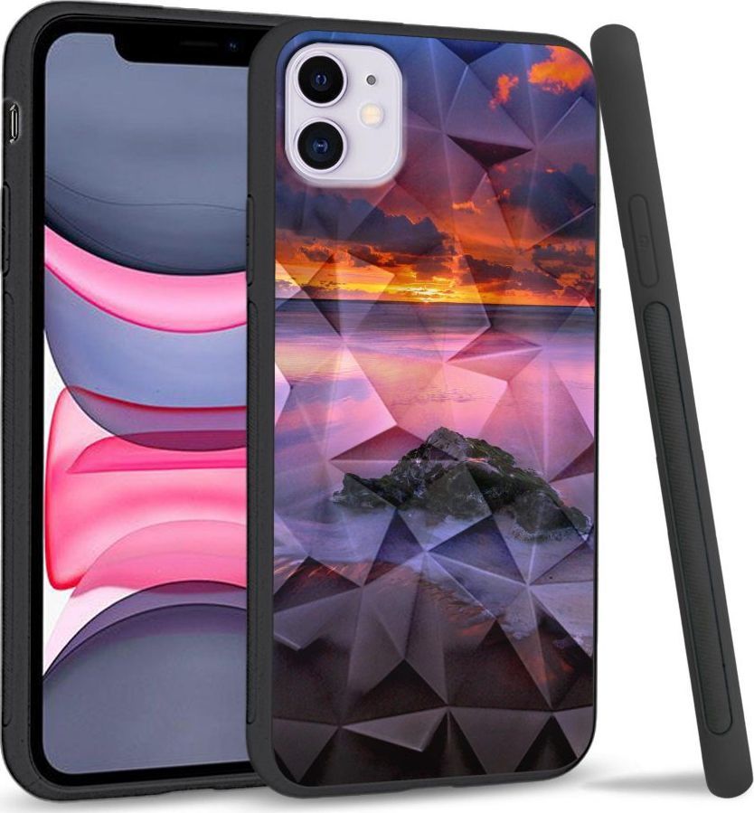 Super Fashion Etui na telefon Apple Iphone 11 Crystal Case Sunset beach 1