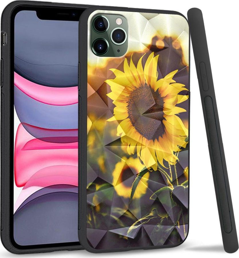 Super Fashion Etui na telefon Apple Iphone 11 Pro Crystal Case Sunflower field 1