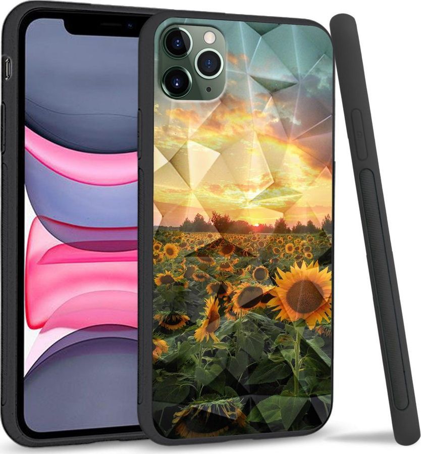 Super Fashion Etui na telefon Apple Iphone 11 Pro Crystal Case Sunflower Garden 1