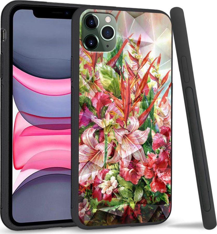 Super Fashion Etui na telefon Apple Iphone 11 Pro Crystal Case Flowers 1