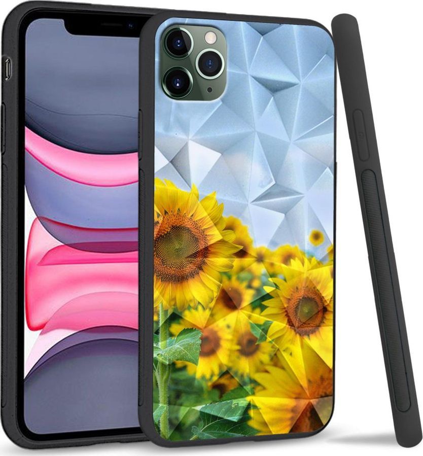 Super Fashion Etui na telefon Apple Iphone 11 Pro Crystal Case Sunflowers 1