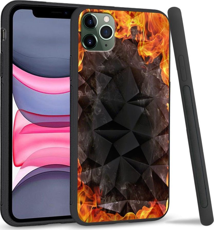 Super Fashion Etui na telefon Apple Iphone 11 Pro Crystal Case Hot Fire 1