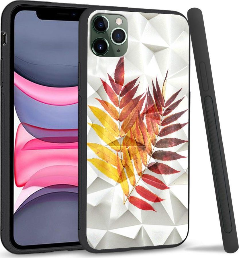 Super Fashion Etui na telefon Apple Iphone 11 Pro Max Crystal Pokrowiec Reddish yellow leaves 1