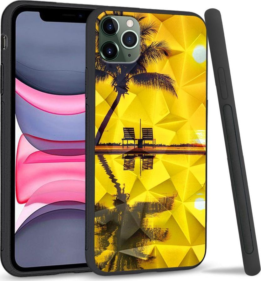 Super Fashion Etui na telefon Apple Iphone 11 Pro Max Crystal Pokrowiec Yellow sunset 1