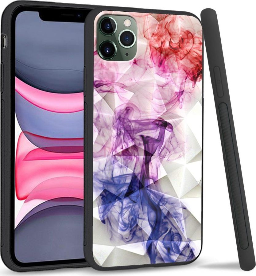 Super Fashion Etui na telefon Apple Iphone 11 Pro Max Crystal Pokrowiec Smoke abstract 1
