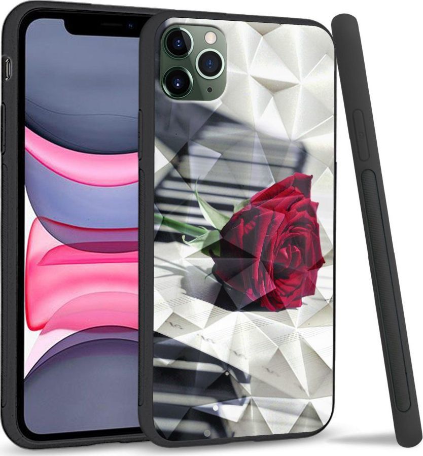 Super Fashion Etui na telefon Apple Iphone 11 Pro Max Crystal Pokrowiec Rose Piano 1
