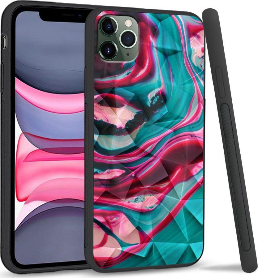 Super Fashion Etui na telefon Apple Iphone 11 Pro Max Crystal Pokrowiec Water color abstract 1