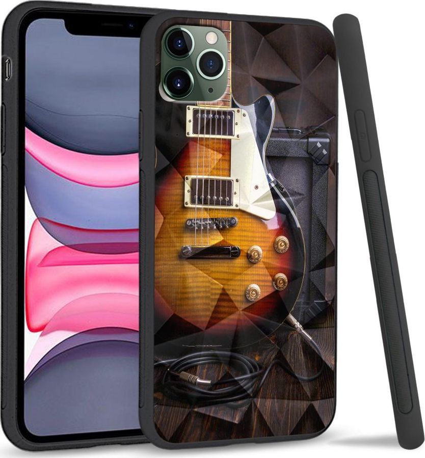 Super Fashion Etui na telefon Apple Iphone 11 Pro Max Crystal Pokrowiec Electric Guitar 1