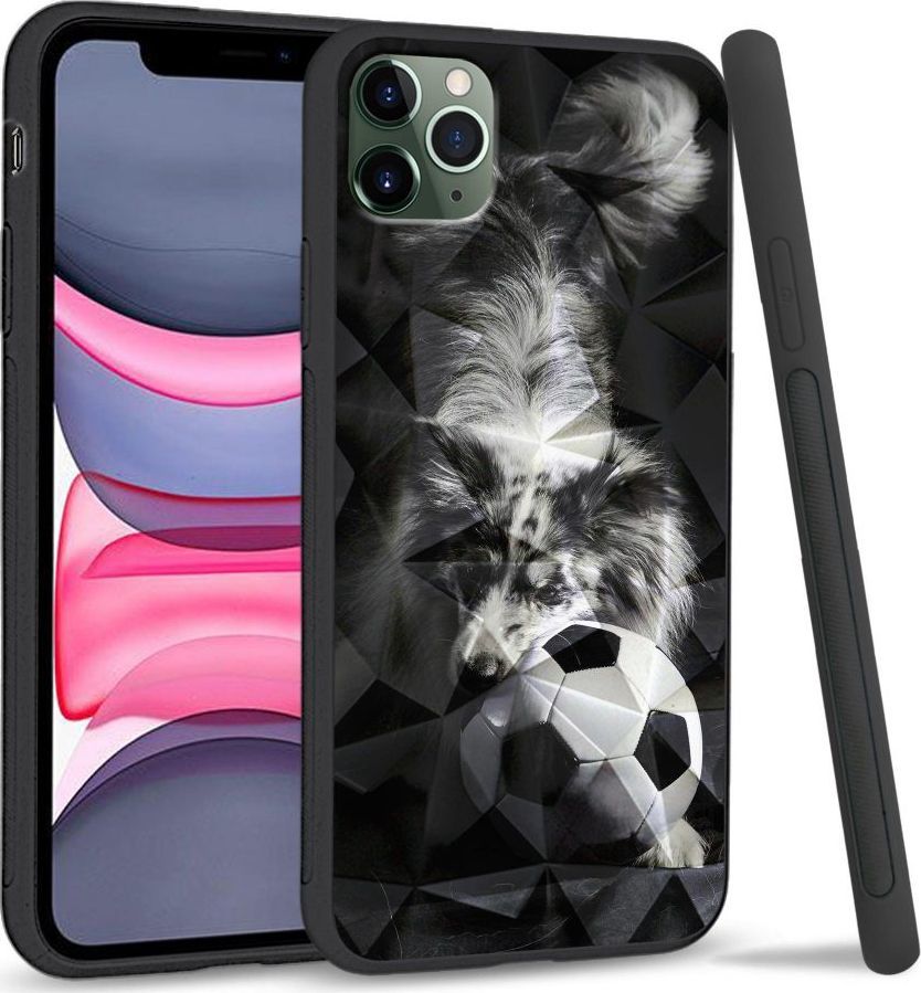 Super Fashion Etui na telefon Apple Iphone 11 Pro Max Crystal Pokrowiec Dog with ball 1