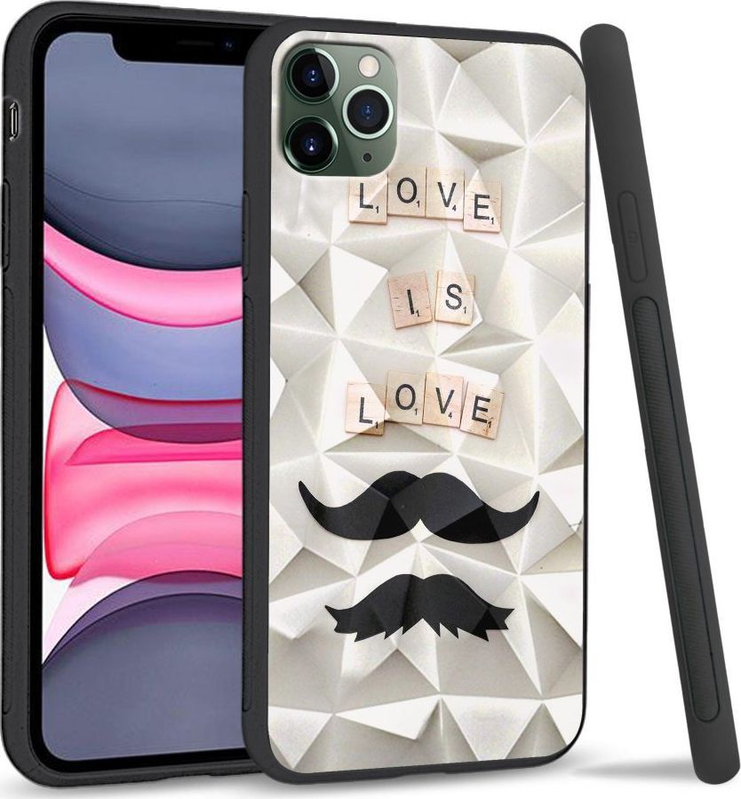 Super Fashion Etui na telefon Apple Iphone 11 Pro Max Crystal Pokrowiec Love is love 1