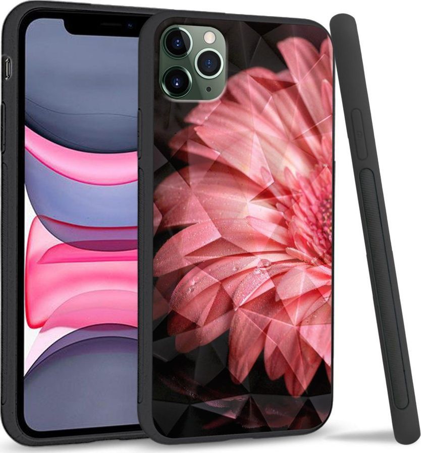 Super Fashion Etui na telefon Apple Iphone 11 Pro Max Crystal Pokrowiec Pink flower 1