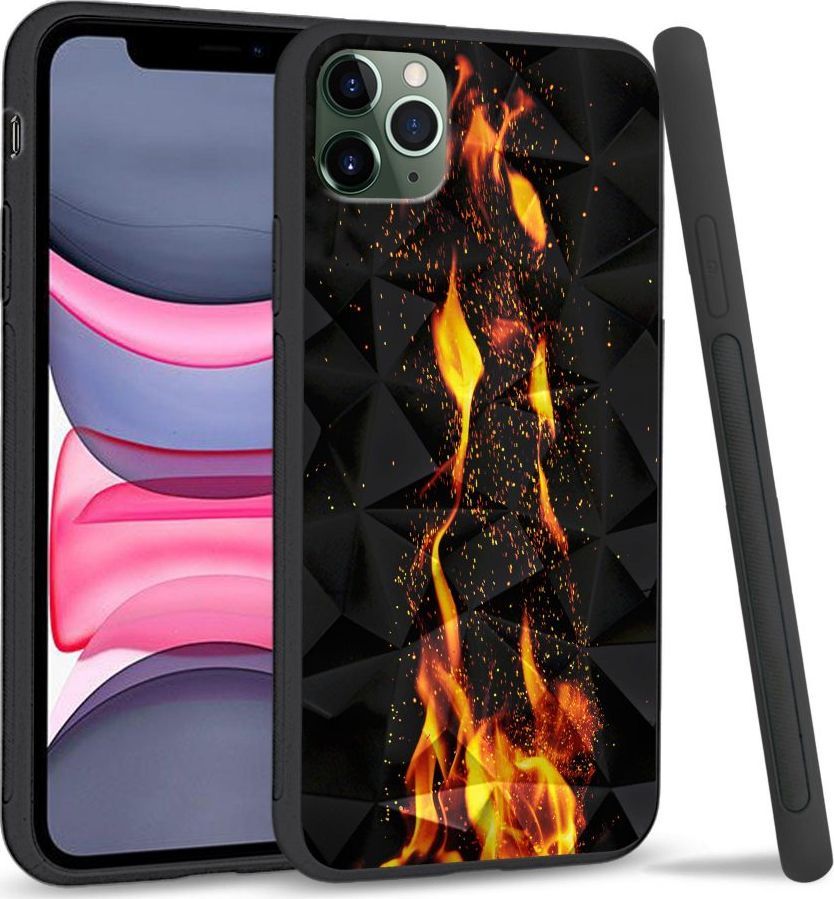 Super Fashion Etui na telefon Apple Iphone 11 Pro Max Crystal Pokrowiec Crackling Fire 1