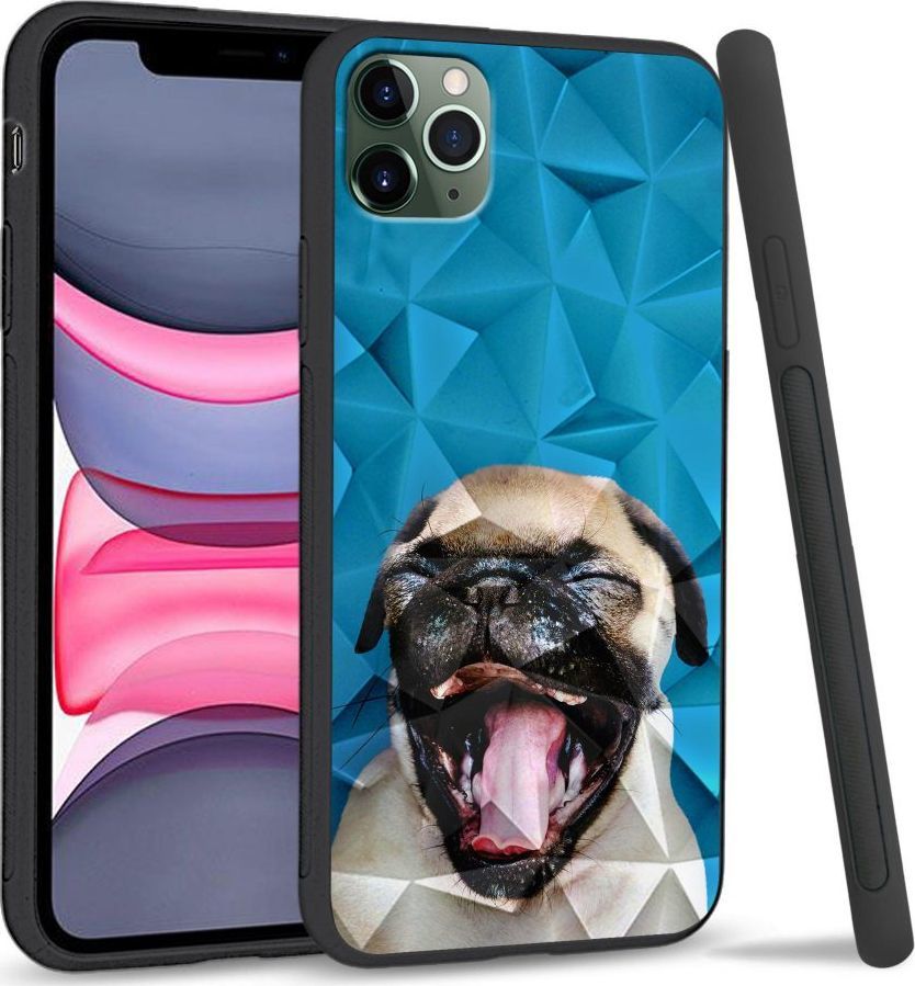 Super Fashion Etui na telefon Apple Iphone 11 Pro Max Crystal Pokrowiec Pug 1