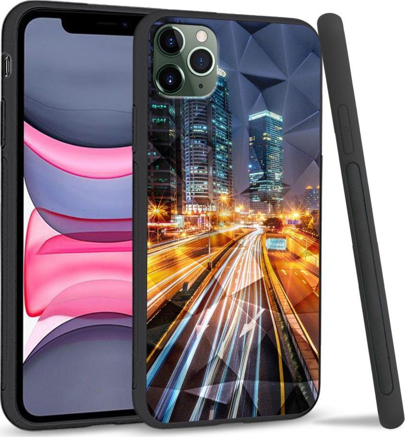 Super Fashion Etui na telefon Apple Iphone 11 Pro Max Crystal Pokrowiec Night City 1