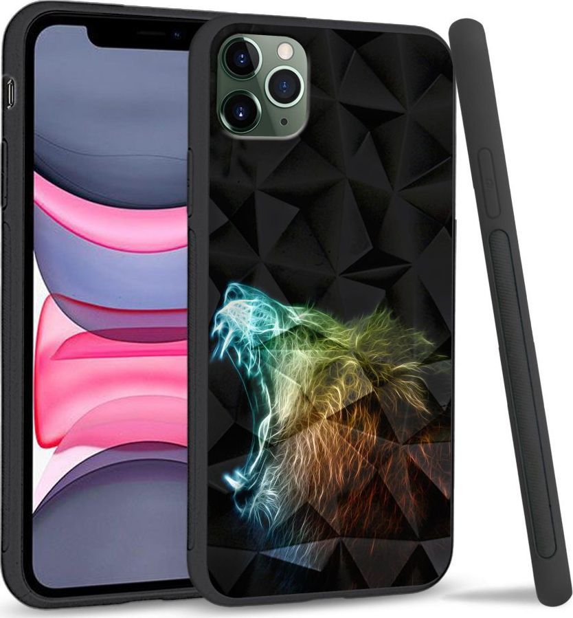 Super Fashion Etui na telefon Apple Iphone 11 Pro Max Crystal Pokrowiec Roaring Lion 1
