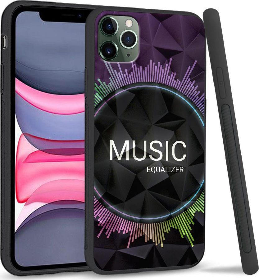 Super Fashion Etui na telefon Apple Iphone 11 Pro Max Crystal Pokrowiec Music equalizer 1