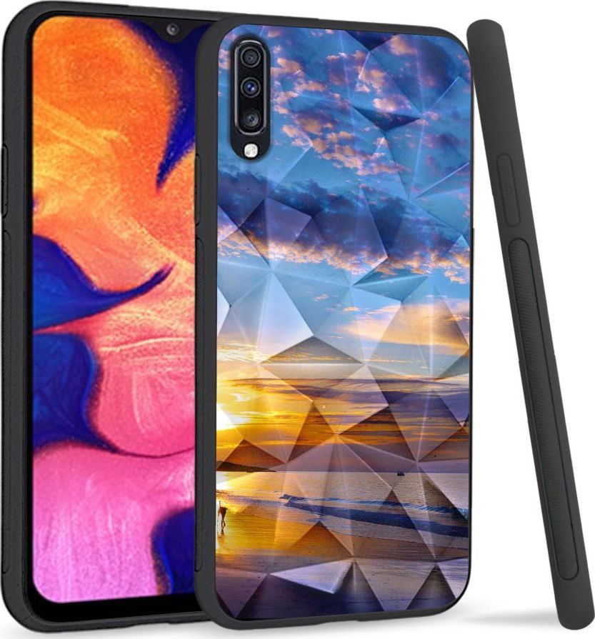 Super Fashion Etui na telefon Samsung Galaxy A70 Crystal Case Beach sky 1