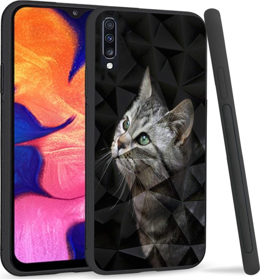 Super Fashion Etui na telefon Samsung Galaxy A70 Crystal Case My kitty friend 1