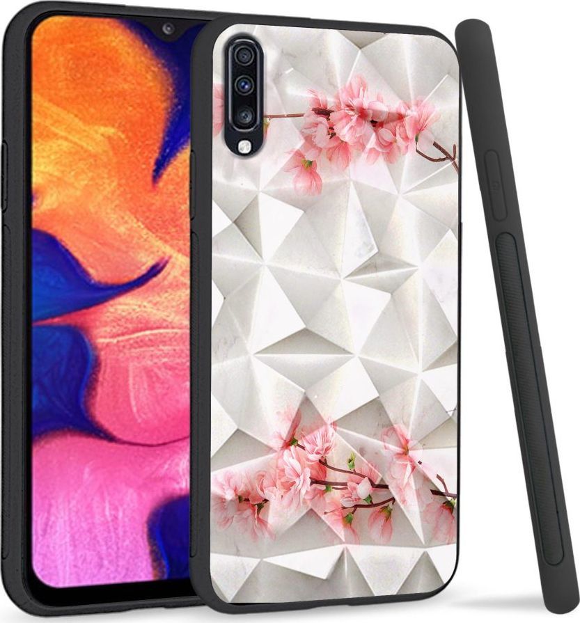 Super Fashion Etui na telefon Samsung Galaxy A70 Crystal Case Due flowers 1