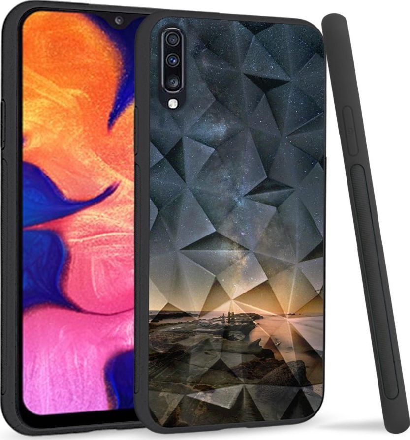Super Fashion Etui na telefon Samsung Galaxy A70 Crystal Case Stary night rocks 1