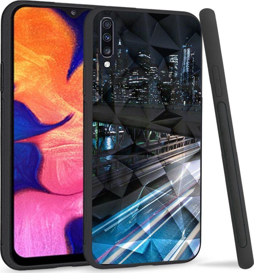 Super Fashion Etui na telefon Samsung Galaxy A70 Crystal Case Cityscape 1