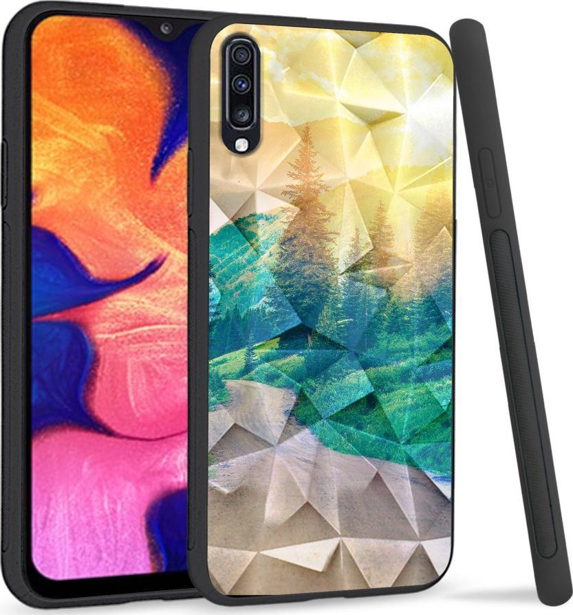 Super Fashion Etui na telefon Samsung Galaxy A70 Crystal Case Village roads 1