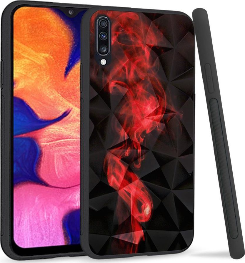 Super Fashion Etui na telefon Samsung Galaxy A70 Crystal Case Red smoke 1