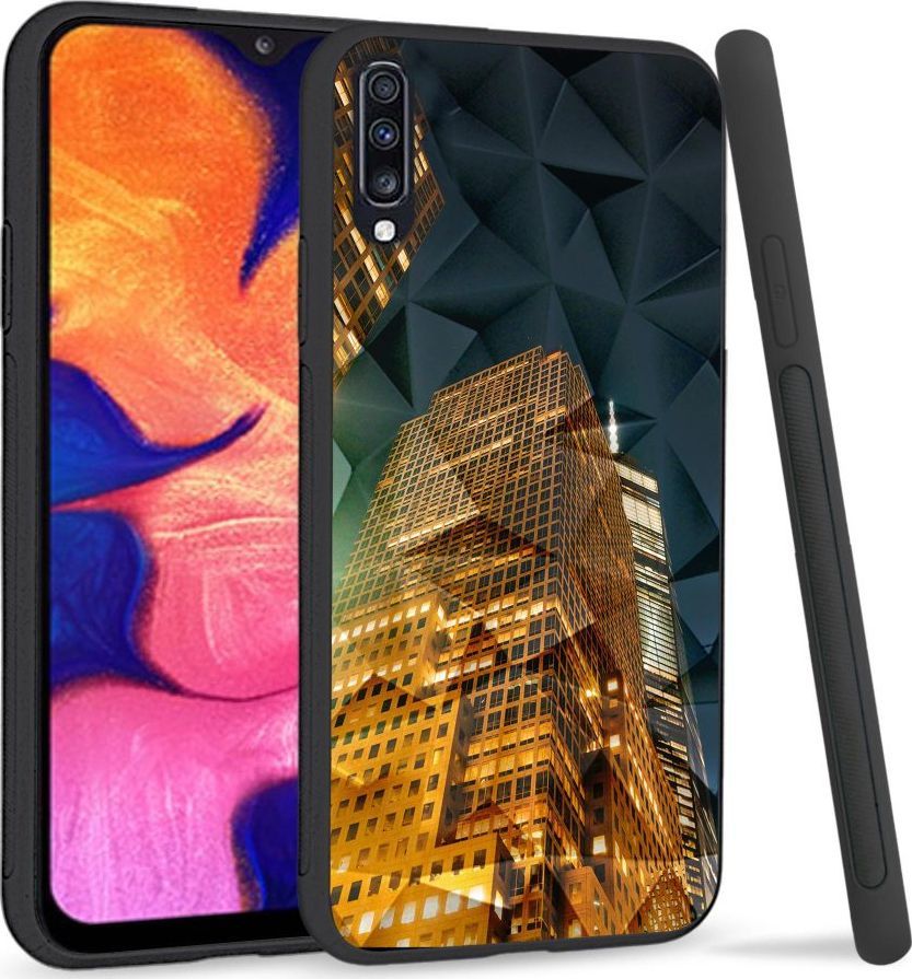 Super Fashion Etui na telefon Samsung Galaxy A70 Crystal Case Night building 1