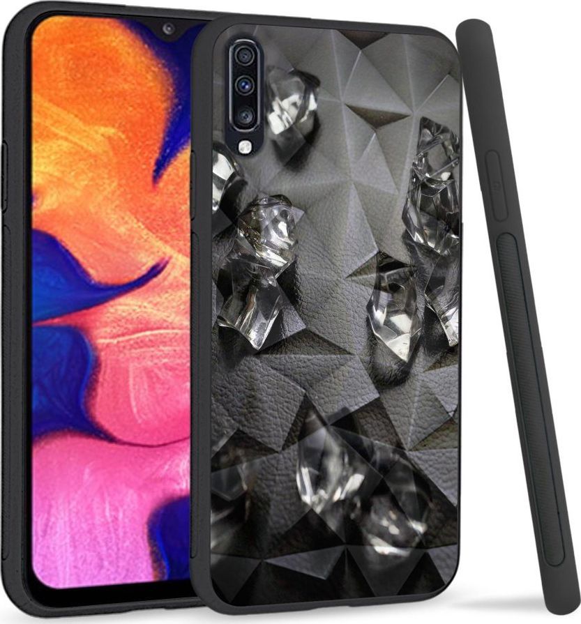 Super Fashion Etui na telefon Samsung Galaxy A70 Crystal Case Glass Cube 1