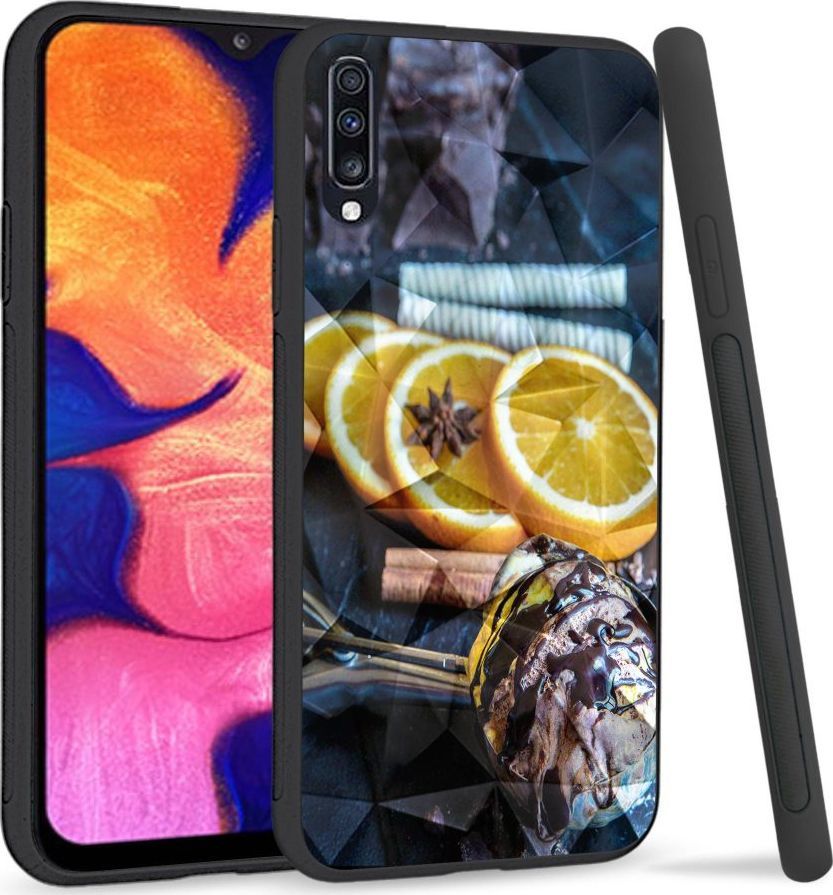 Super Fashion Etui na telefon Samsung Galaxy A70 Crystal Case Choco lemon 1