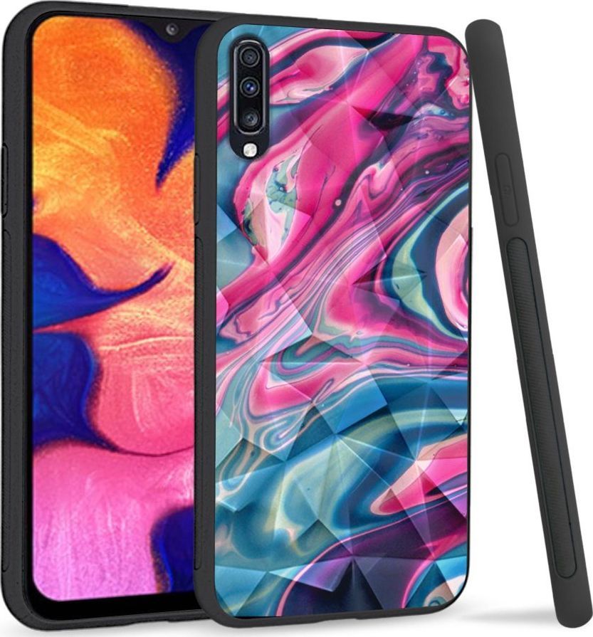 Super Fashion Etui na telefon Samsung Galaxy A70 Crystal Case Liquid Abstract 1