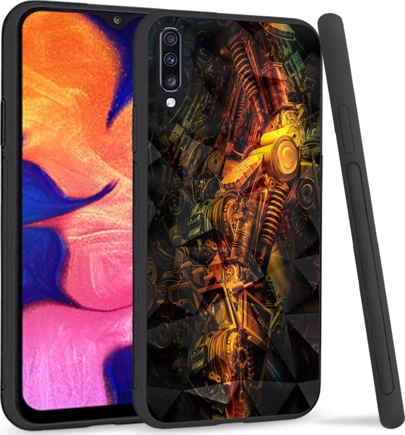 Super Fashion Etui na telefon Samsung Galaxy A70 Crystal Case Machine world 1