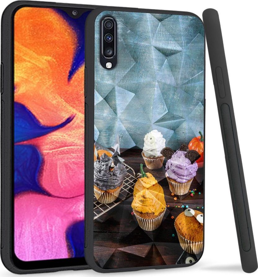 Super Fashion Etui na telefon Samsung Galaxy A70 Crystal Case Icecream cupcakes 1