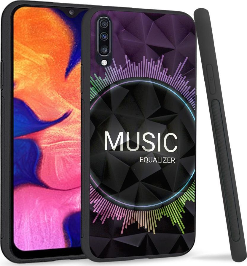 Super Fashion Etui na telefon Samsung Galaxy A70 Crystal Case Music equalizer 1