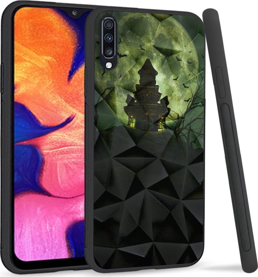Super Fashion Etui na telefon Samsung Galaxy A70 Crystal Case Spooky castle 1