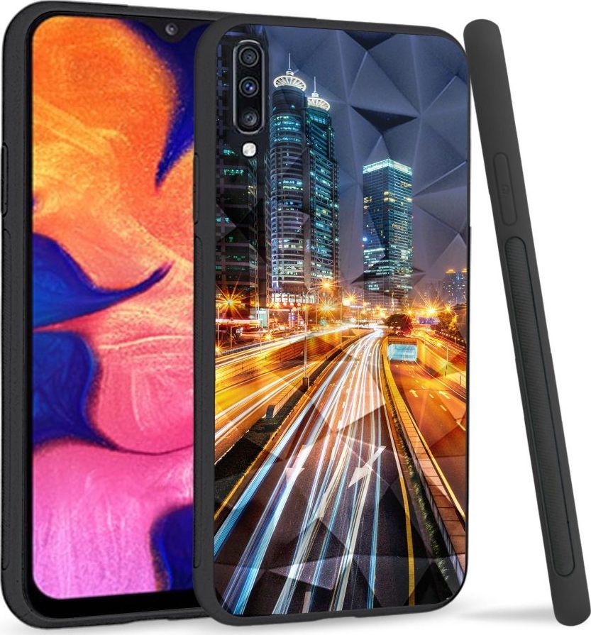 Super Fashion Etui na telefon Samsung Galaxy A70 Crystal Case Night City 1