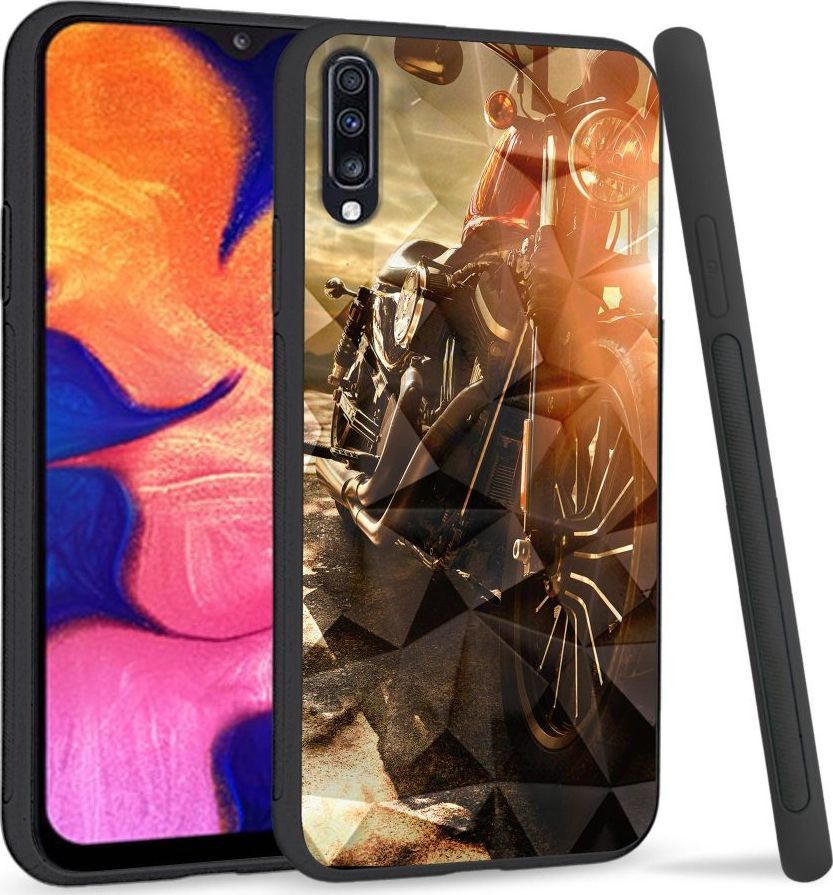 Super Fashion Etui na telefon Samsung Galaxy A70 Crystal Case Harley Davidson 1