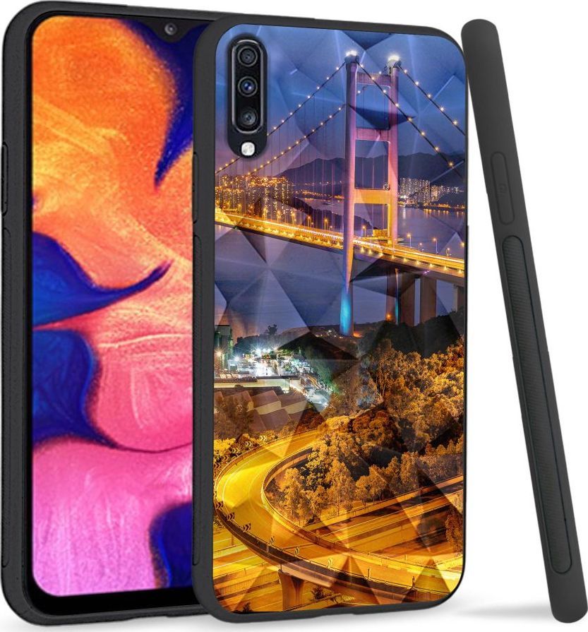 Super Fashion Etui na telefon Samsung Galaxy A70 Crystal Case Bridges 1