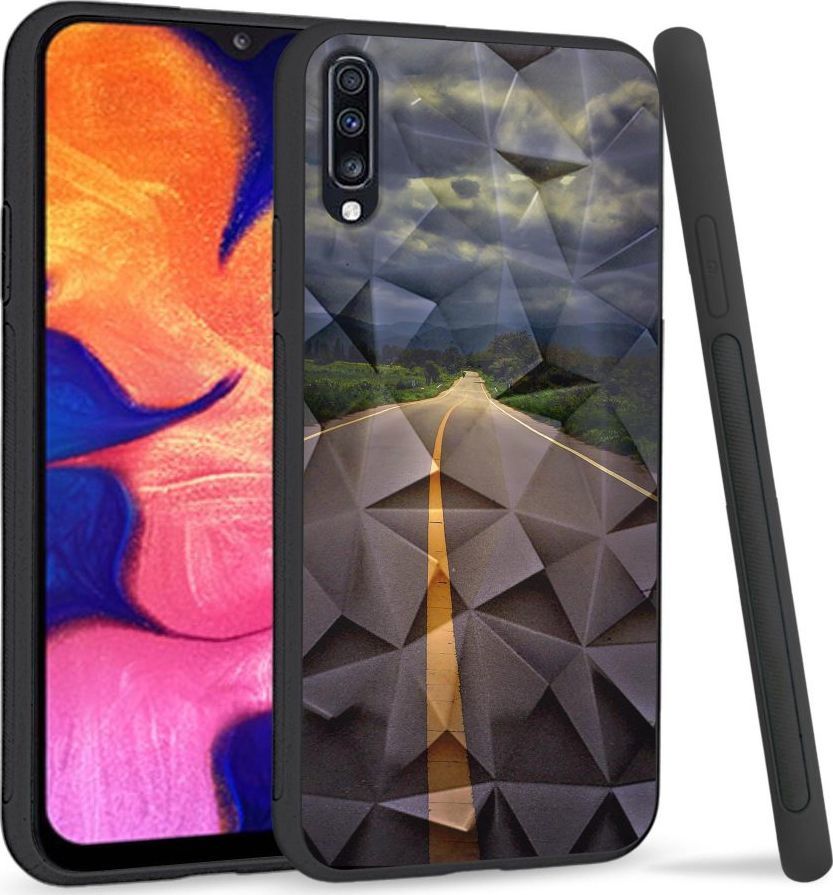 Super Fashion Etui na telefon Samsung Galaxy A70 Crystal Case Road to Heaven 1