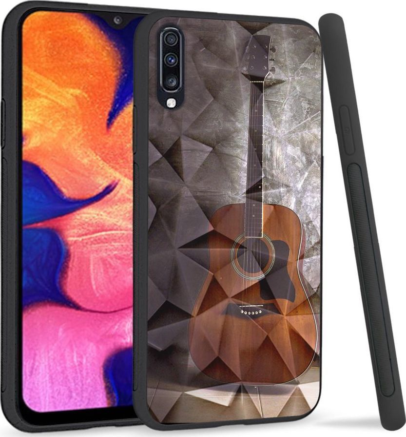 Super Fashion Etui na telefon Samsung Galaxy A70 Crystal Case Guitar 1