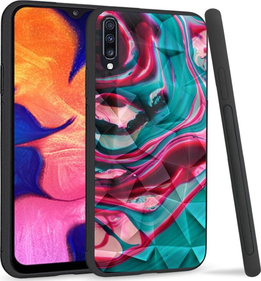 Super Fashion Etui na telefon Samsung Galaxy A70 Crystal Case Water color abstract 1