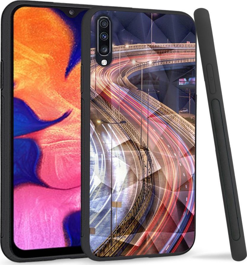 Super Fashion Etui na telefon Samsung Galaxy A70 Crystal Case Night Lights 1