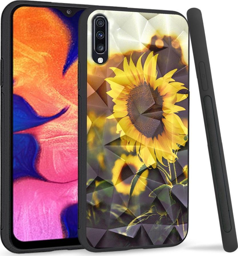 Super Fashion Etui na telefon Samsung Galaxy A70 Crystal Case Sunflower field 1