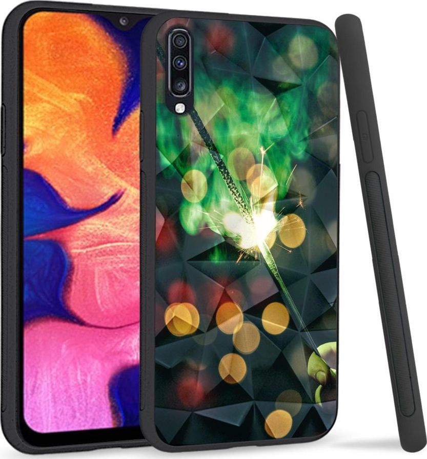 Super Fashion Etui na telefon Samsung Galaxy A70 Crystal Case Firework 1