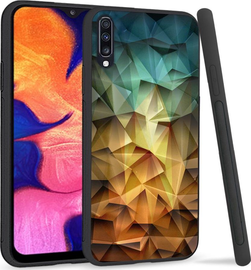 Super Fashion Etui na telefon Samsung Galaxy A70 Crystal Case Polygonal 1