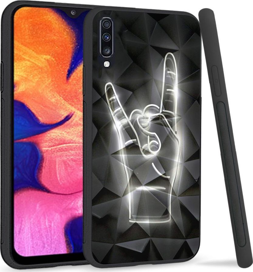 Super Fashion Etui na telefon Samsung Galaxy A70 Crystal Case We Rock 1