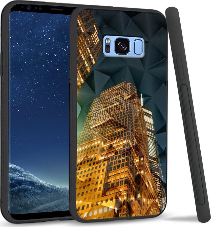 Super Fashion Etui na telefon Samsung Galaxy S8 Crystal Case Night building 1