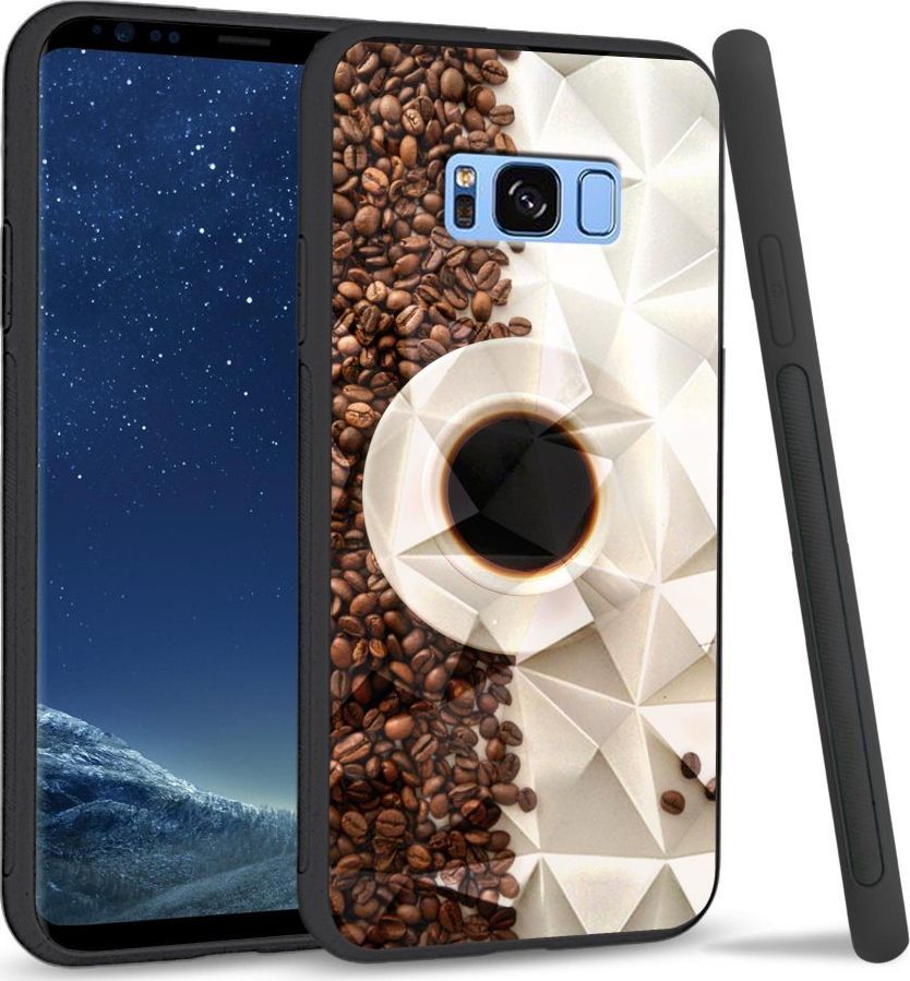Super Fashion Etui na telefon Samsung Galaxy S8 Crystal Case Coffee Cup 1